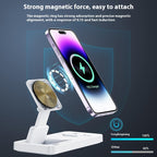 3-in-1 Magnetic Wireless Charger – Mobile, Smartwatch & Headset Charging Dock