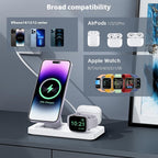 3-in-1 Magnetic Wireless Charger – Mobile, Smartwatch & Headset Charging Dock