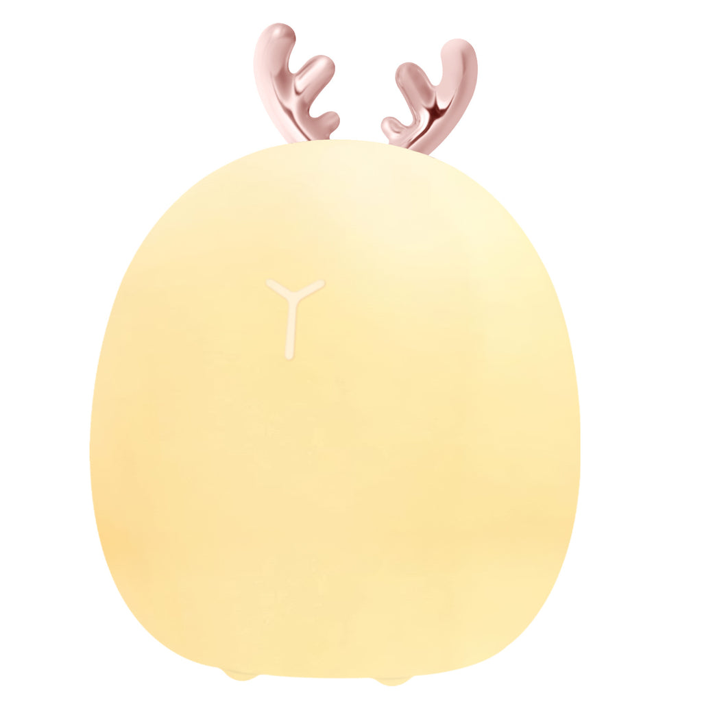 Baby Feeding Night Light – Adjustable Creative Rabbit & Elk Silicone Touch Lamp with Clap Control