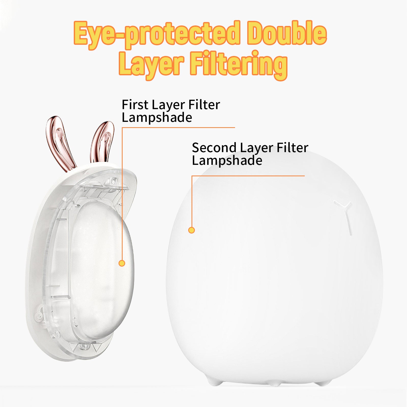 Baby Feeding Night Light – Adjustable Creative Rabbit & Elk Silicone Touch Lamp with Clap Control