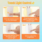 Baby Feeding Night Light – Adjustable Creative Rabbit & Elk Silicone Touch Lamp with Clap Control