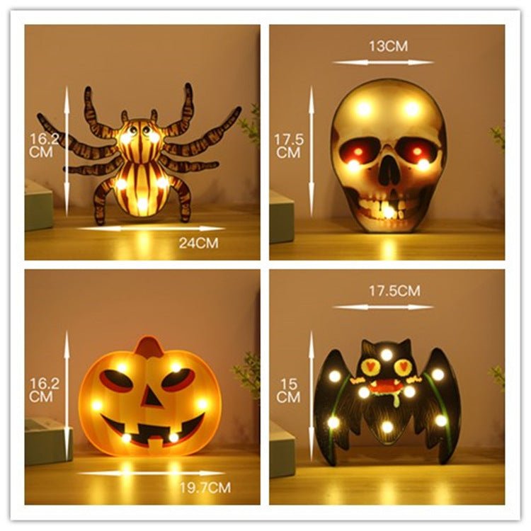Halloween LED Decorative Lights – Pumpkin, Spider, Bat & Skull String Lights for Indoor & Outdoor Party Decoration - Shri Rama